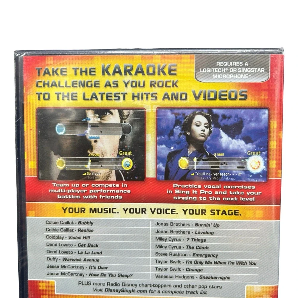 Disney Sing It Pop Hits Sony PlayStation 2 PS2 2009 New Sealed Taylor Swift